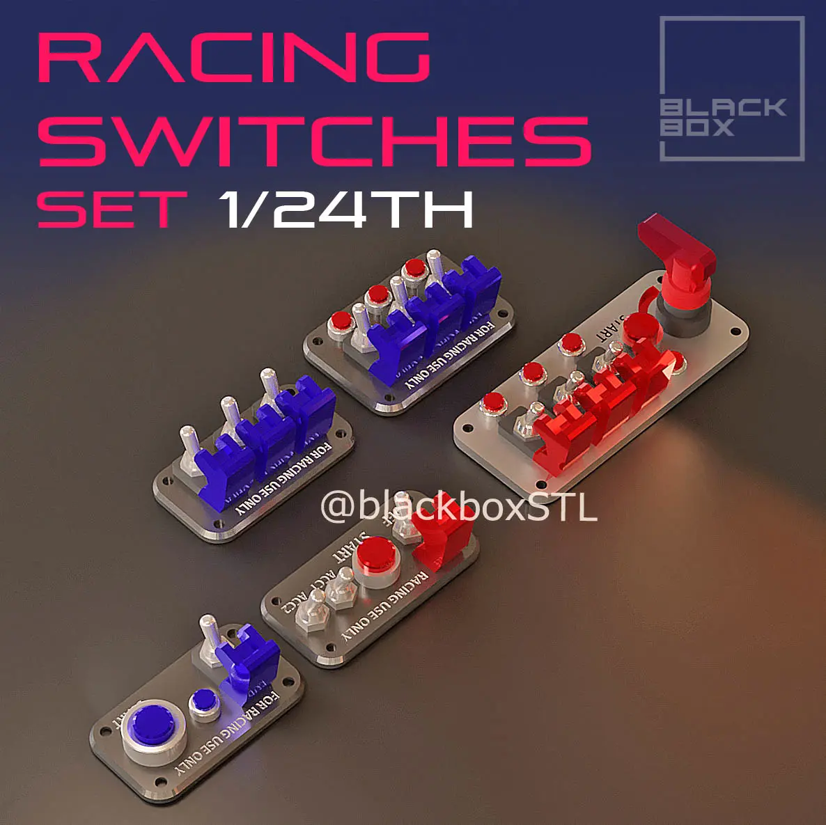 Racing Switches Set for modelkit and diecast 1-24th scale