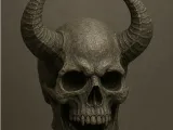 Demonic Skull Sculpture-0