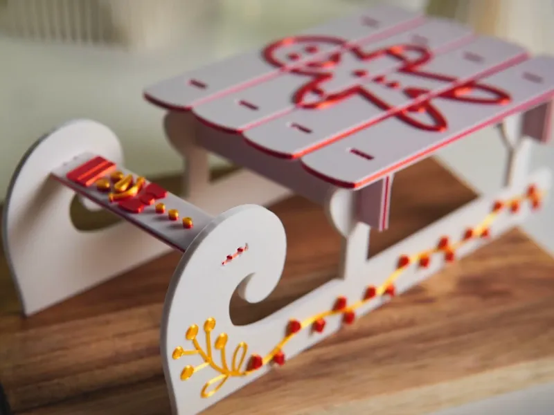Kerstslede 3D-puzzel