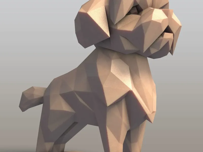 Lhasa Apso Dog Low Poly