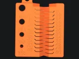 Compact Screw & Nut Gage Keychain, M2-6, up to 50 mm-0