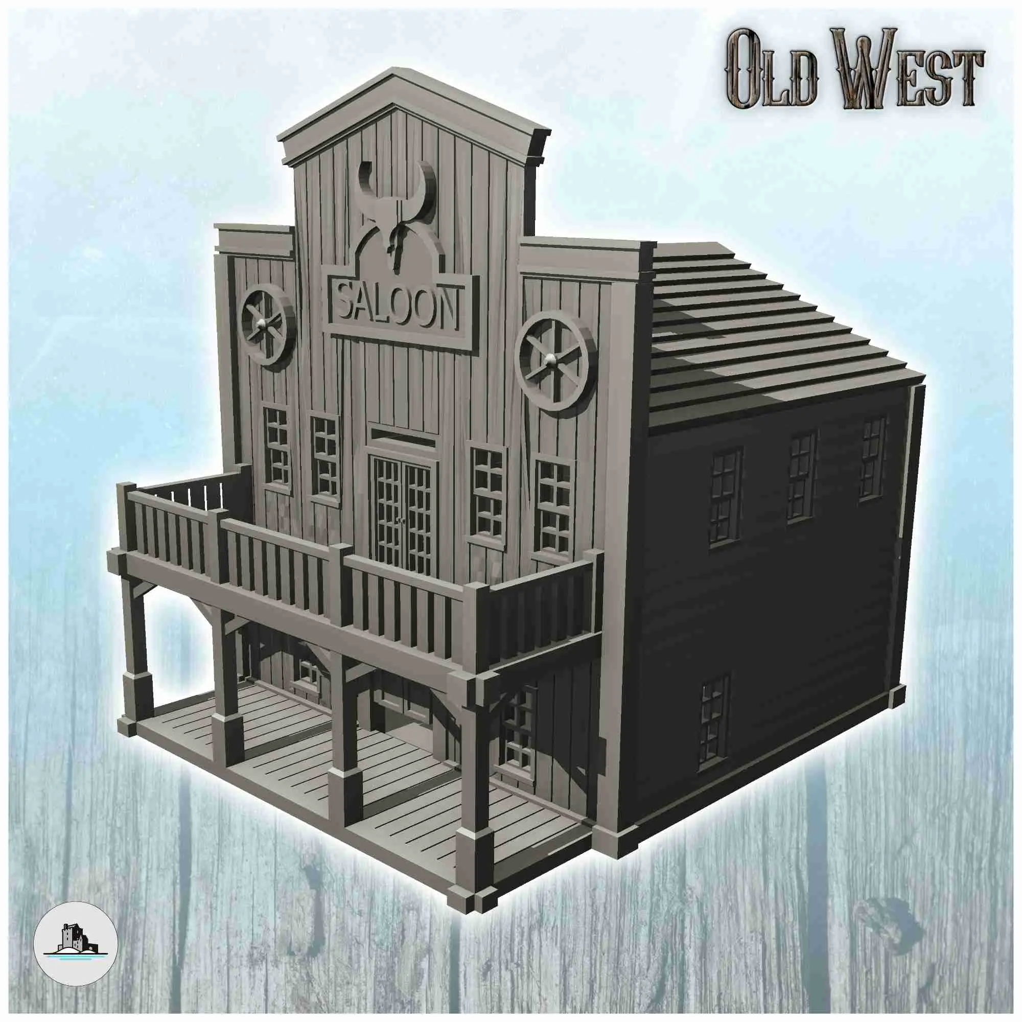 Salón del Oeste con un piso (22) - miniaturas ACW escenografía