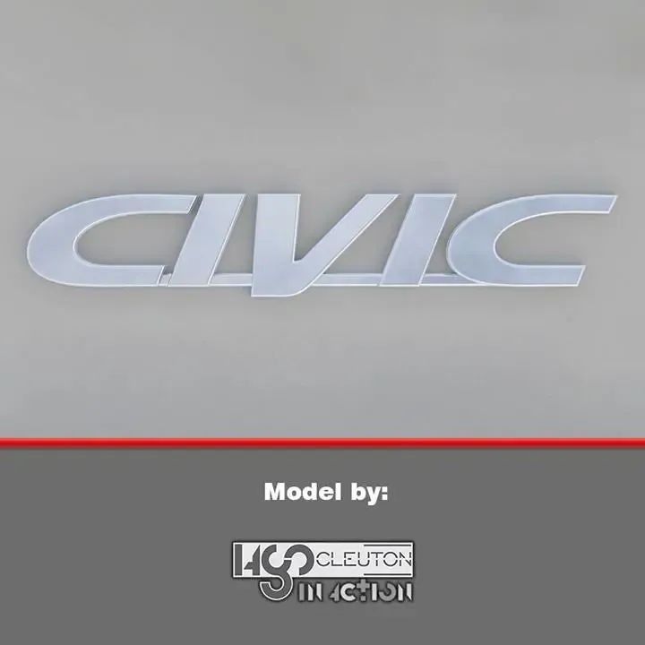 Car emblem Honda Civic letters