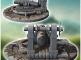 Medieval powder cannon on stone platform (2) - miniatures wa-3