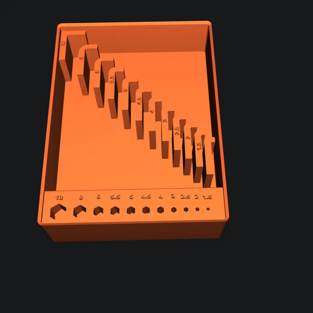 3D Printer Files | 3MF File | Gridfinity Bulk Allen wrench storage