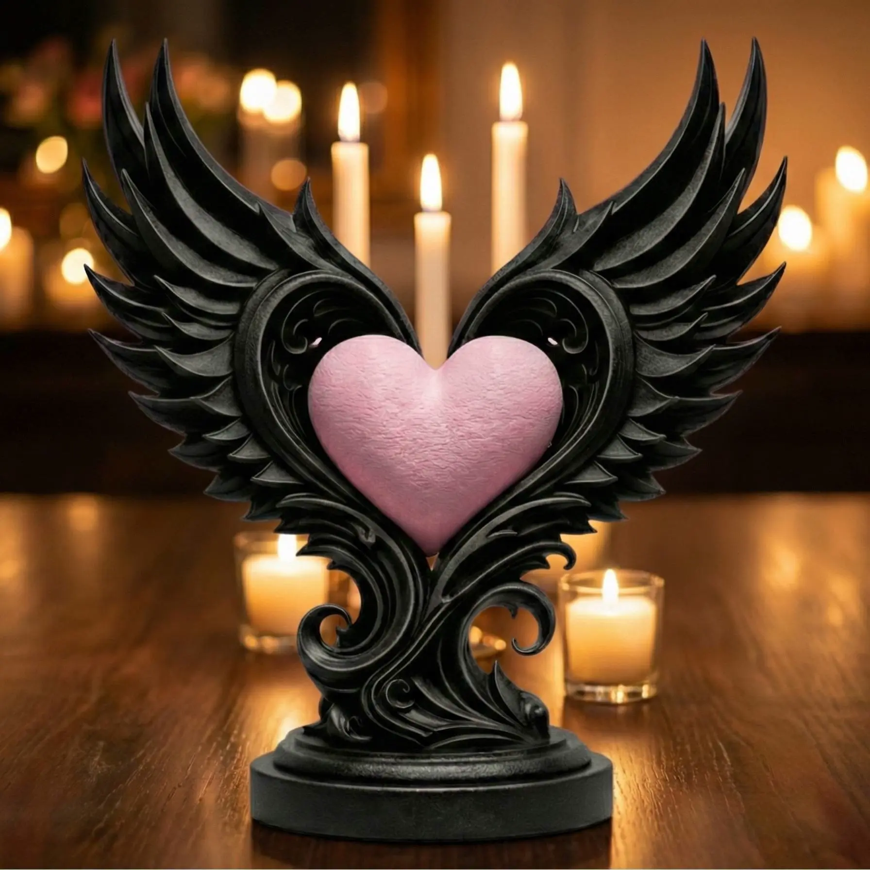 Winged Heart Sculpture