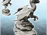 Roaring dragon with open mouth and spiked tail (29) - miniat-2