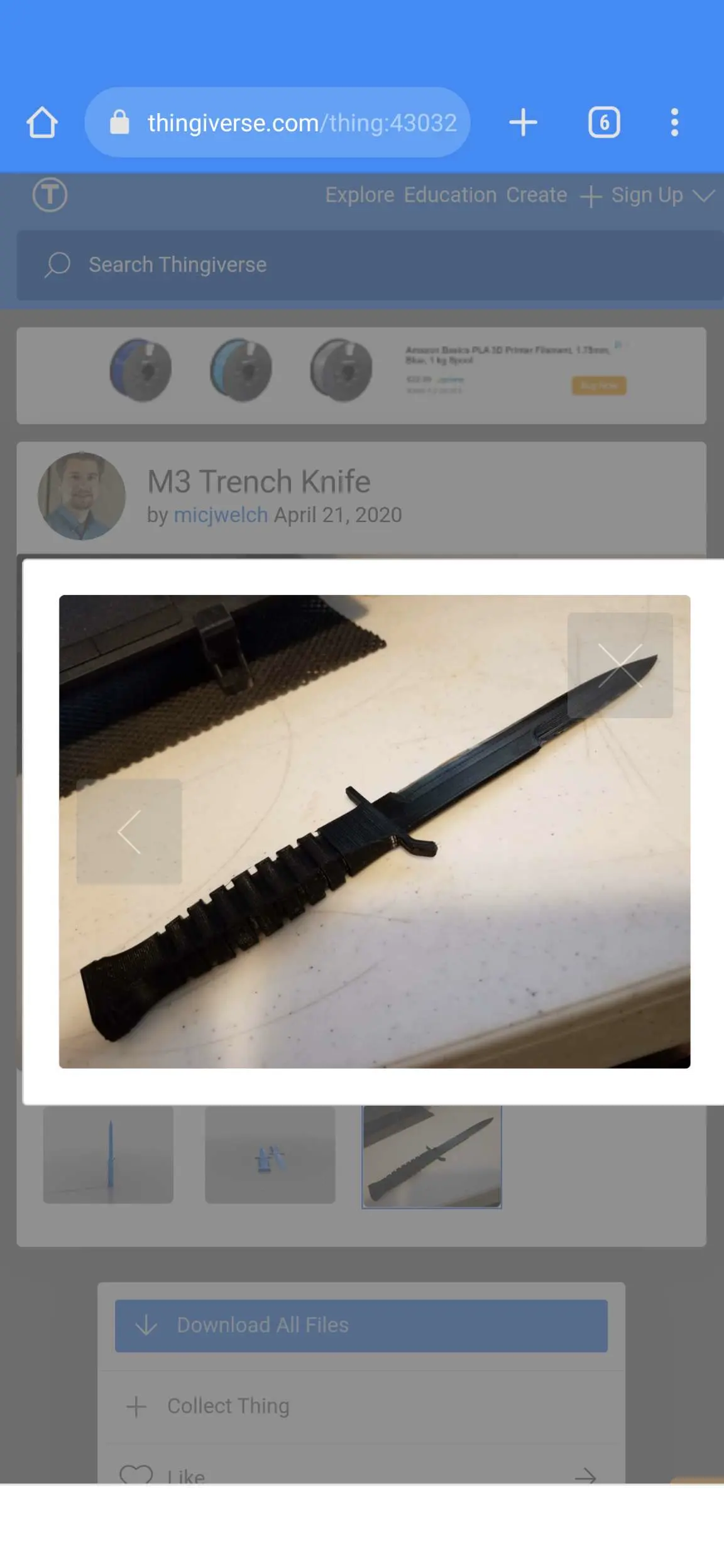 ww2 trench knife