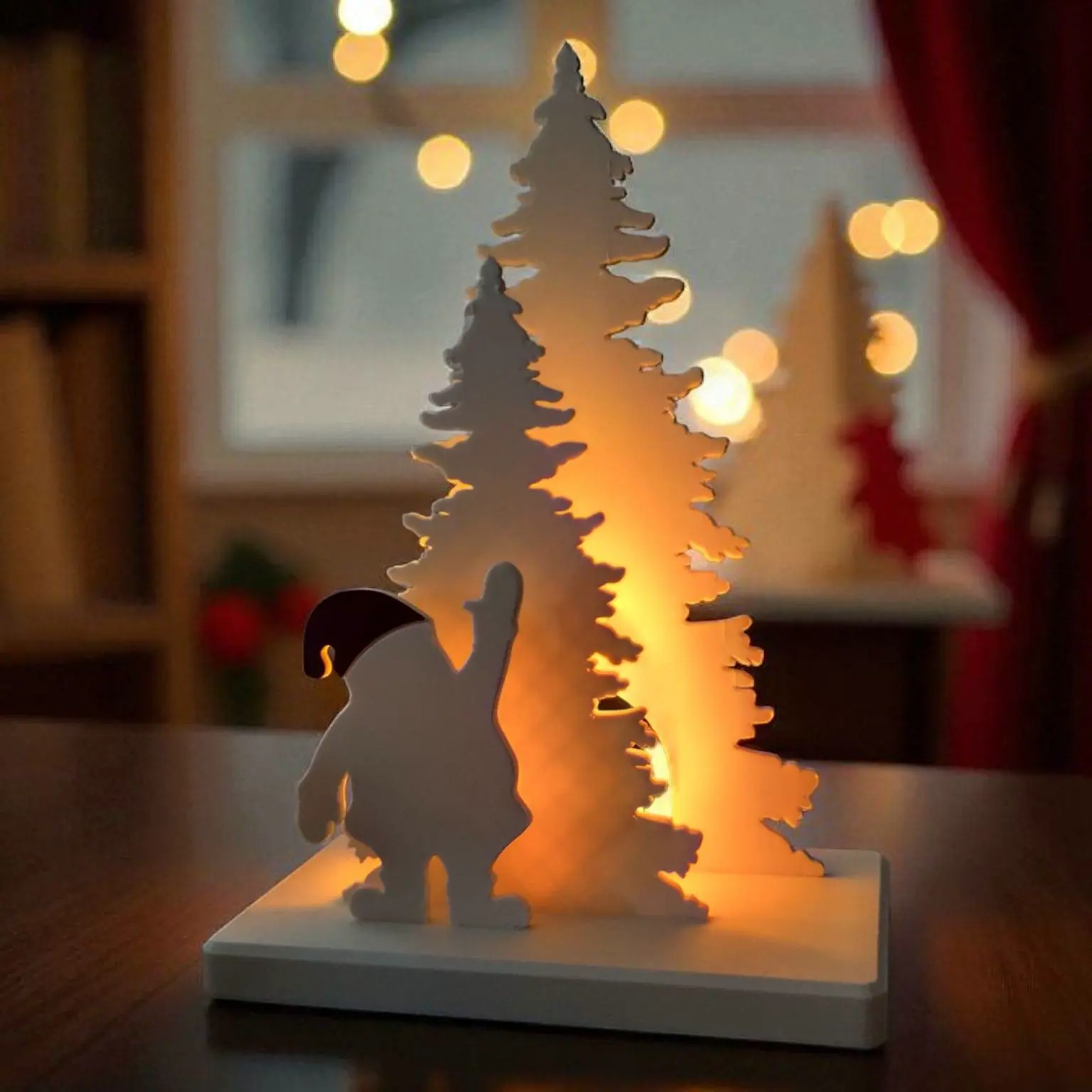 3D Printer Files | 3MF File | Santa Claus Decor Scene with LED tealight ...