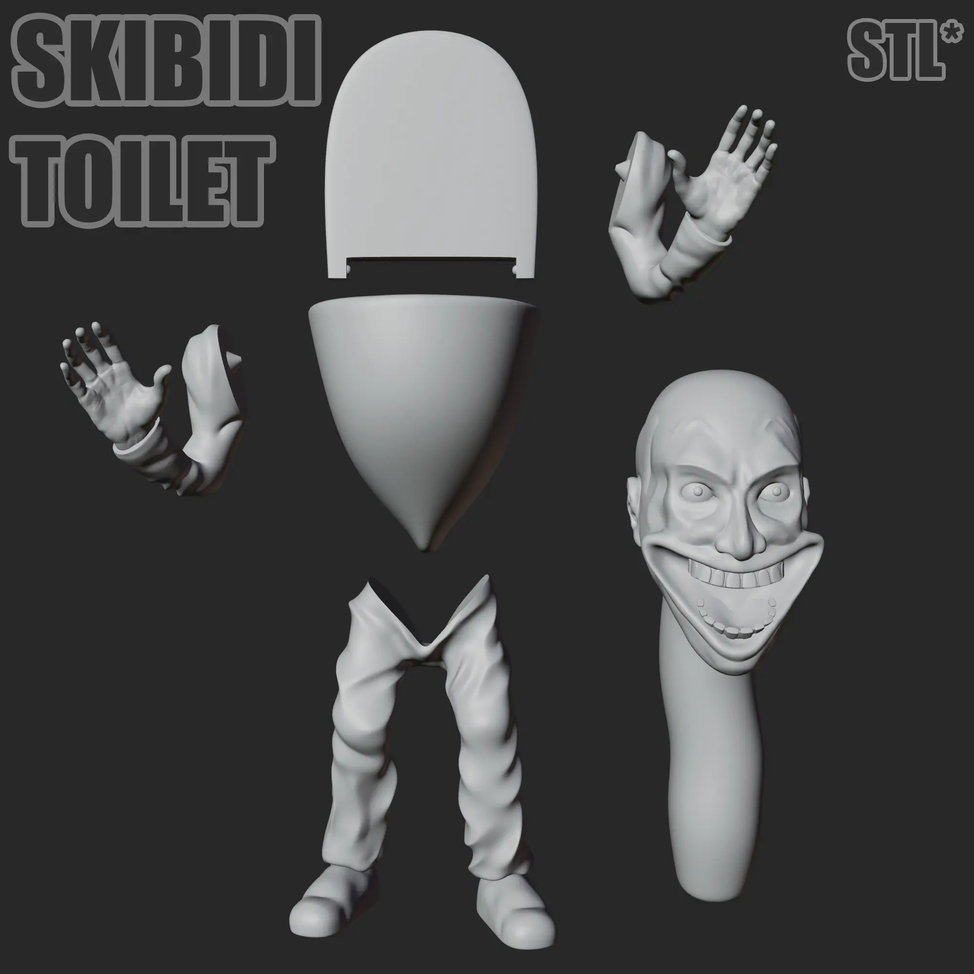 SKIBIDI TOILET - TOILET MAN | 3D FAN ART | 3D models download | Creality  Cloud