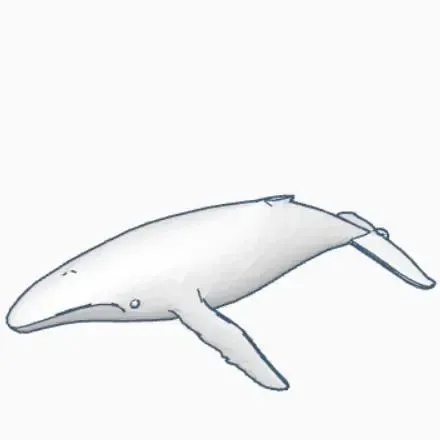 Llavero de la ballena azul.