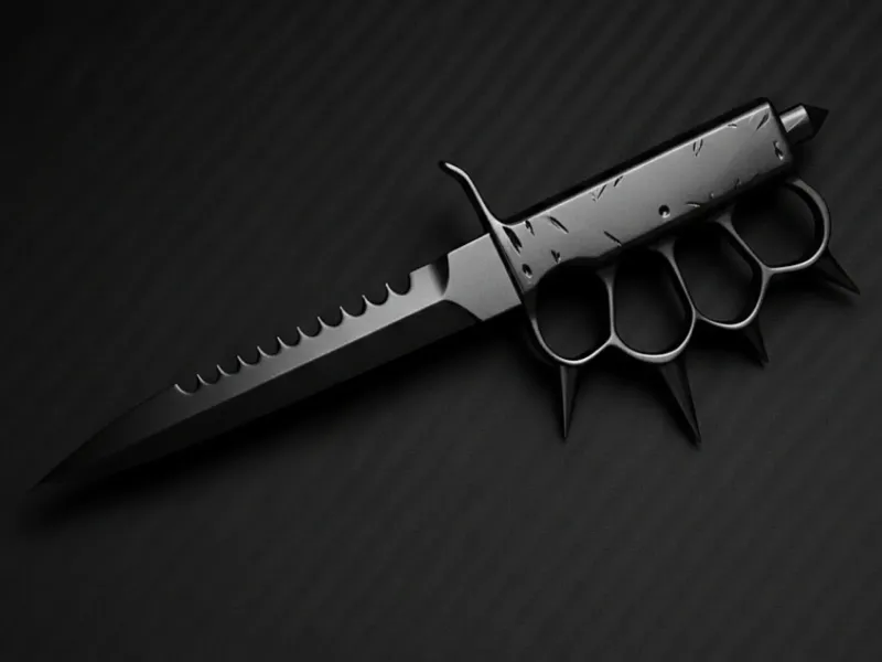 DAGGER NUCKLES DUSTER BRASS.