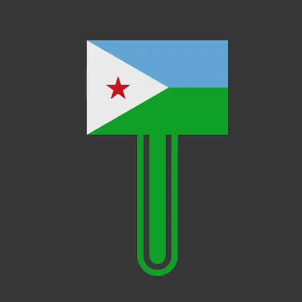 DJ - Djibouti Flag bookmark