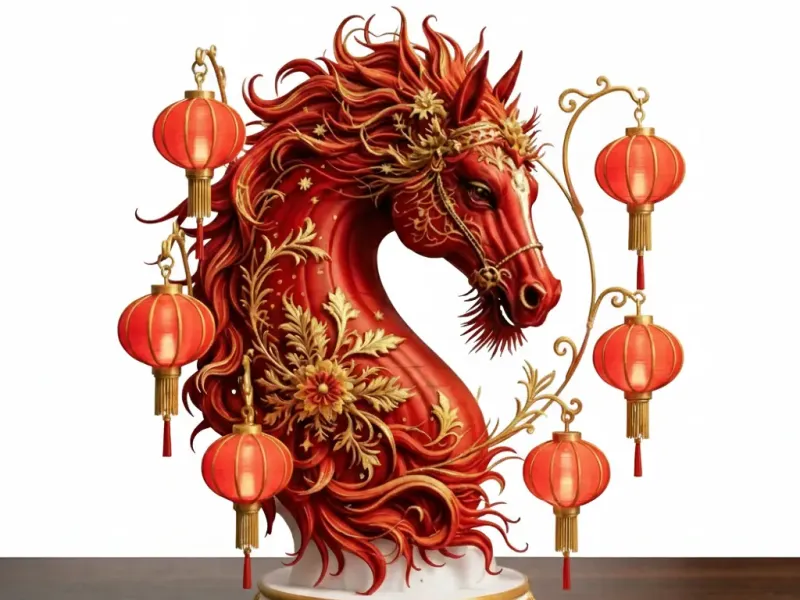 The Crimson Lantern Stallion