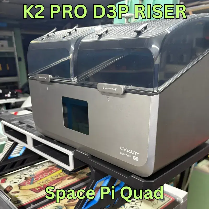 K2 Pi Rack 3D Printer Files | 3MF File | K2 PRO D3P riser -Quad Space Pi shelf ...