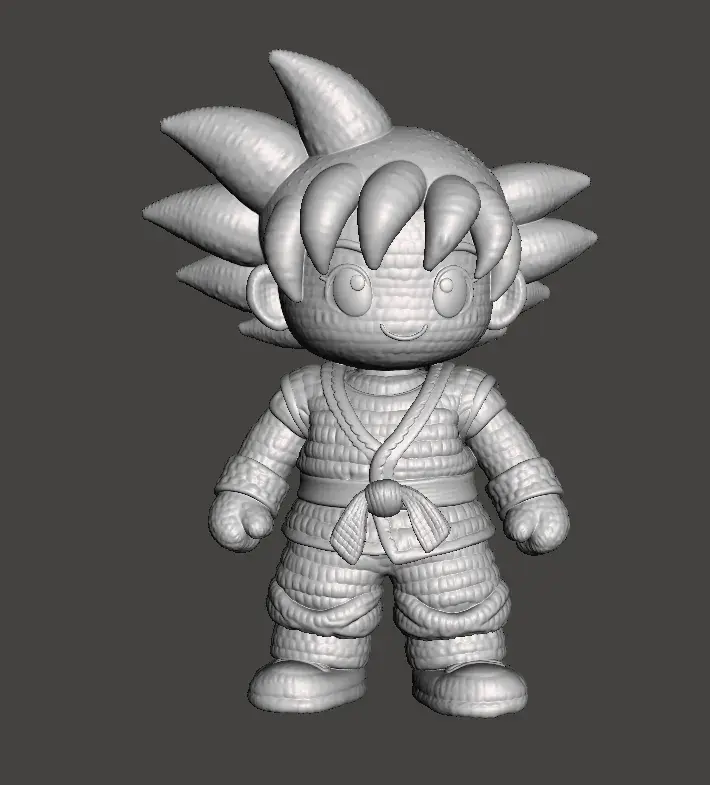 Goku Crochet Style STL – Anime Amigurumi Inspired Warrior –