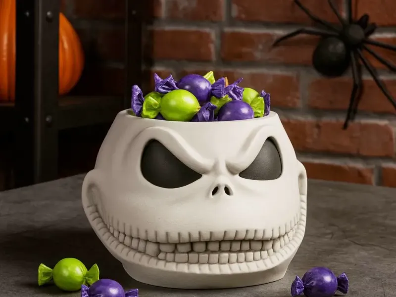 Jack Skull Candy Bowl | Halloween Multi Use Candy Holder