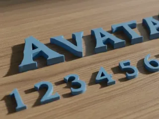 Letters - Avatar movie style font