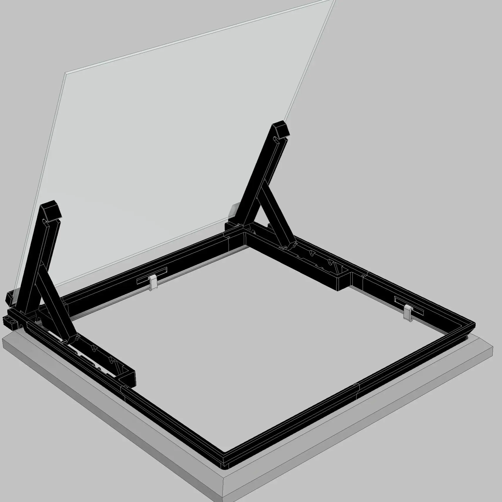 K1 Max Riser and Print-in-place lid hinge