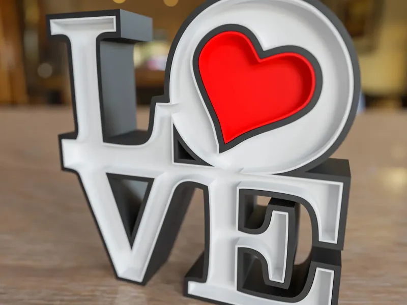 Leuchttransparent Liebe