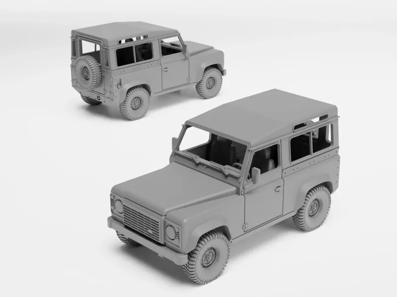 Land Rover Defender 90 - kit machetă la scara H0