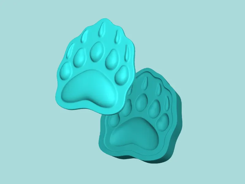 Bear Footstep - Silicone Mold - Template