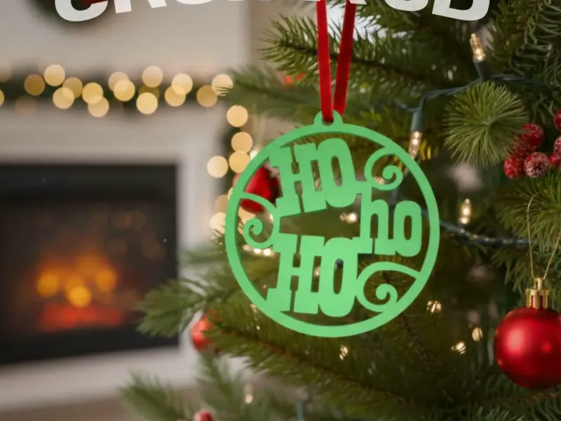 "Ho Ho Ho" ornament - Christmas