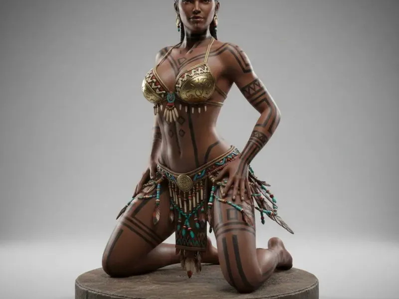 Sacred Ink Priestess – Tribal Spirit Collectible Figurine