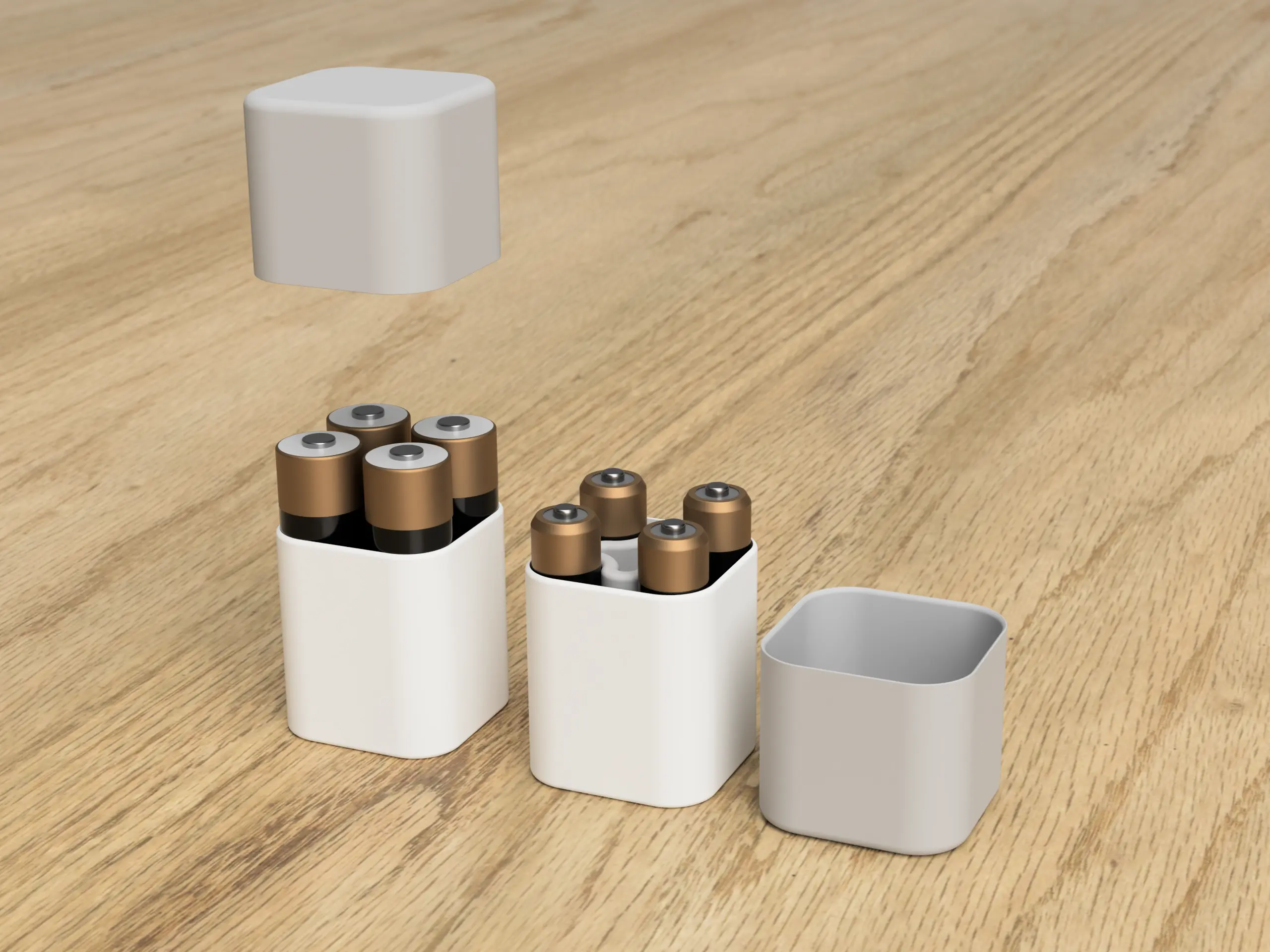 Battery Travel Case AA, AAA 3D models download Creality Cloud