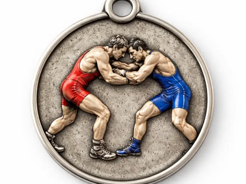 wrestling keychain