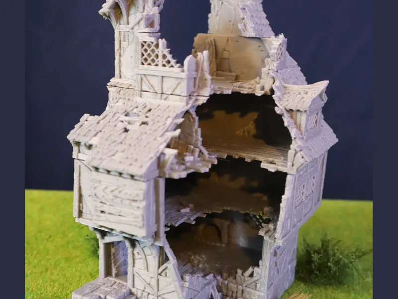 タロークの街 - 廃墟となった中世の家屋 - RPG地形