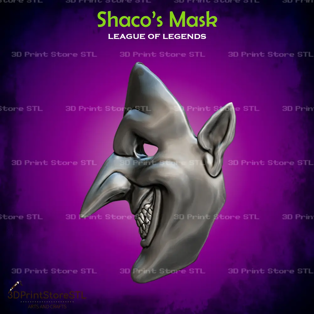 Shaco Mask Cosplay League of Legends - STL File