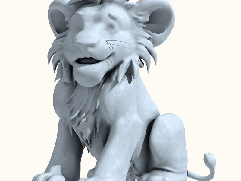 Simba Lion King - Majestic Animal Sculpture | 3D Printable