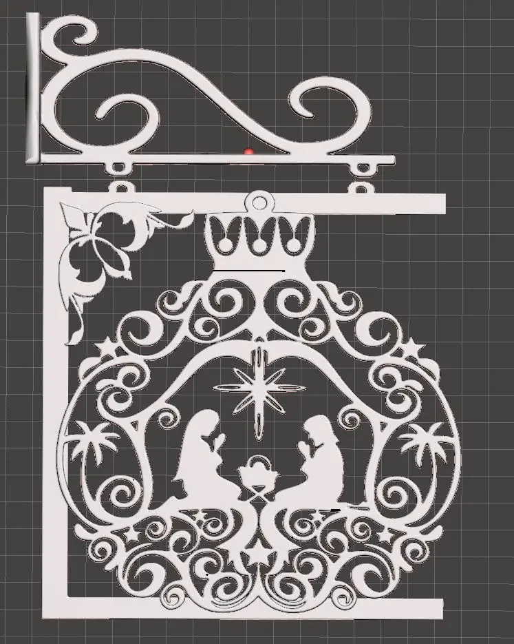 hanging christmas ball manger