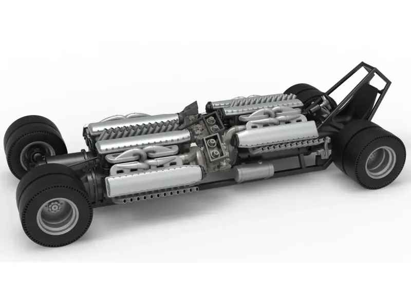 Vintage AWD Dragster Base Scale 1:25