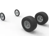 Wheel set of Vintage Front engine dragster V3 Scale 1:25-7