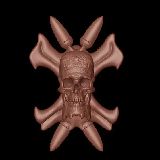 knives in the Skull Pendant