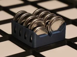 CR2032 Double-Stack Gridfinity Battery Module (16 Slots)