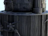 Wooden and stone well with vegetation (8) - miniatures warha-7