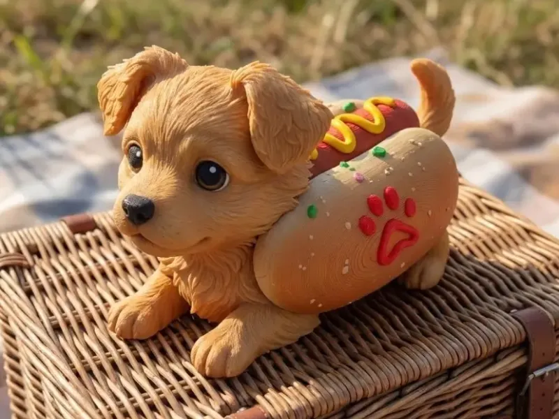 Cute Dog hot dog