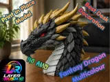 3D Printed Dragon Head for Showcase and Headphone Holder !!!-1