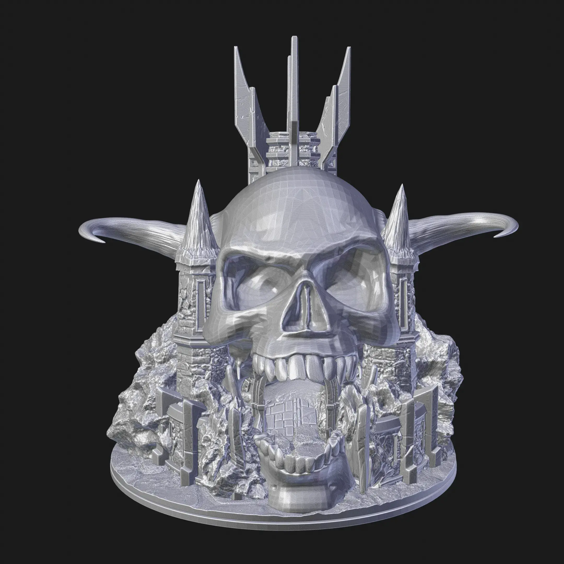 🏰 The Bone Fortress – Dice Tower STL