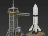 Rocket & Launch Tower Diorama STL Set. Space Launch Platform-0