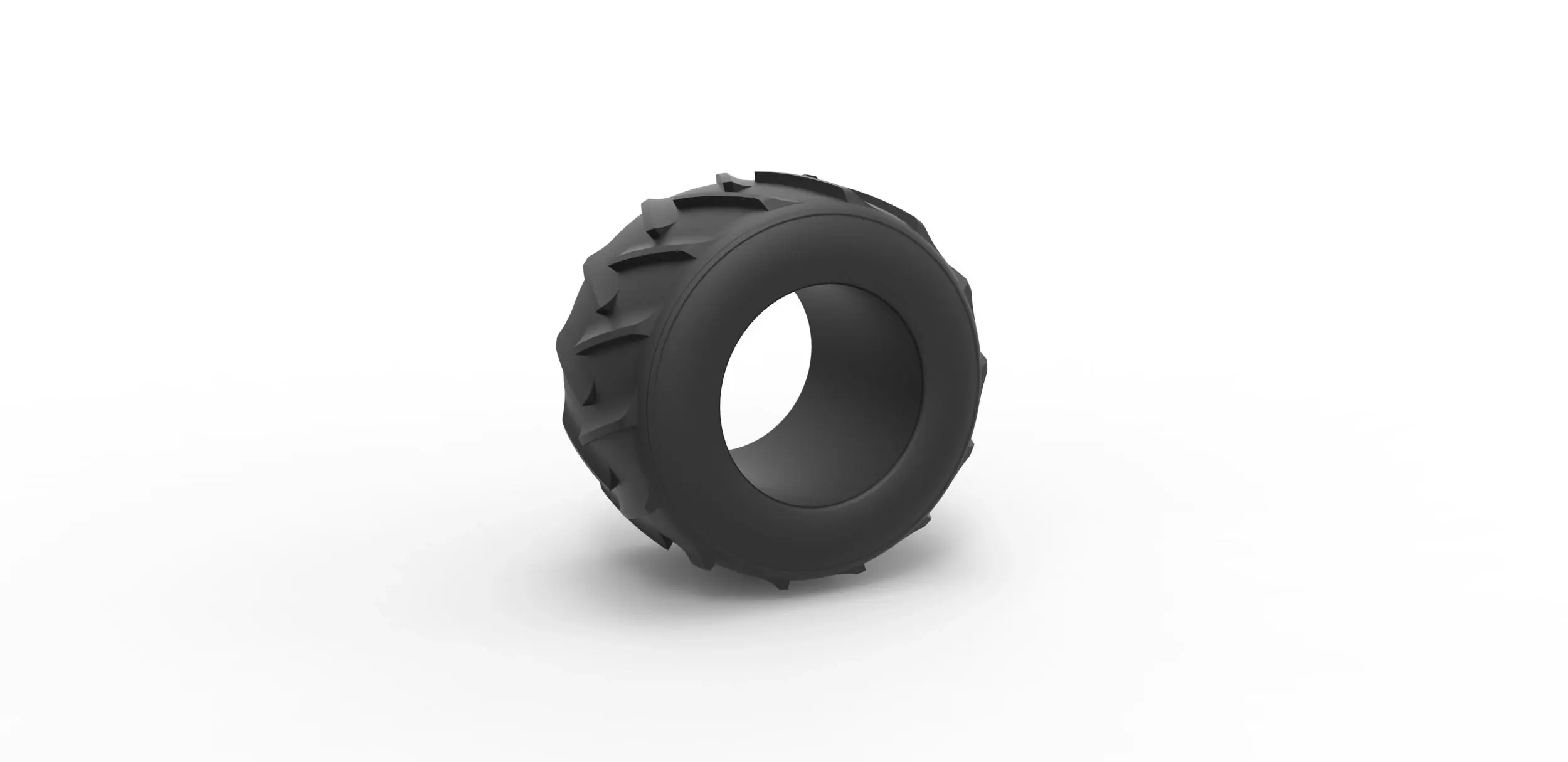 Old school pulling truck tire 2 Scale 1:25