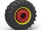 Rear wheel of Vintage Pulling tractor Version 3 Scale 1:25-0