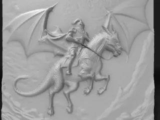 knight riding a dragon