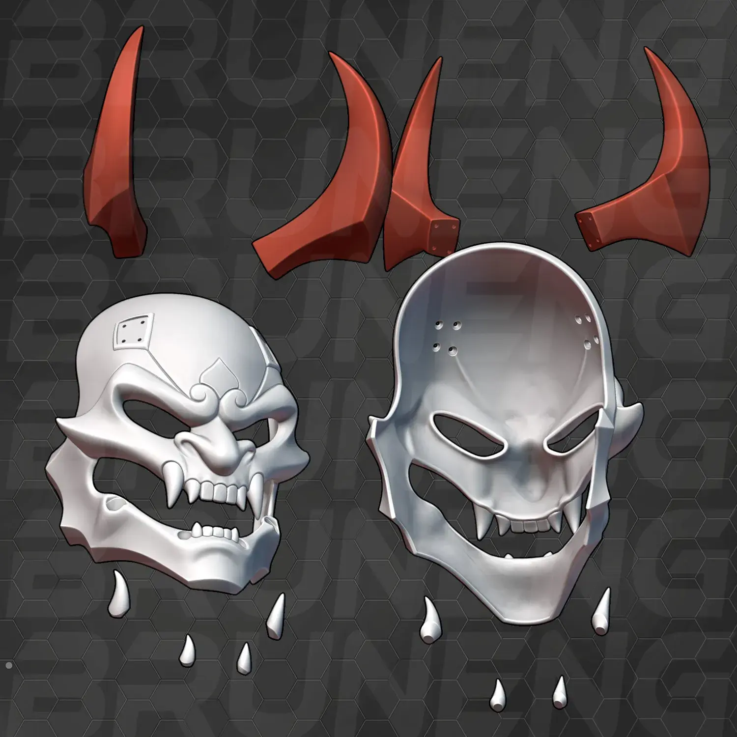 Blood Moon Shen Cosplay Mask - League of Legends Wild Rift