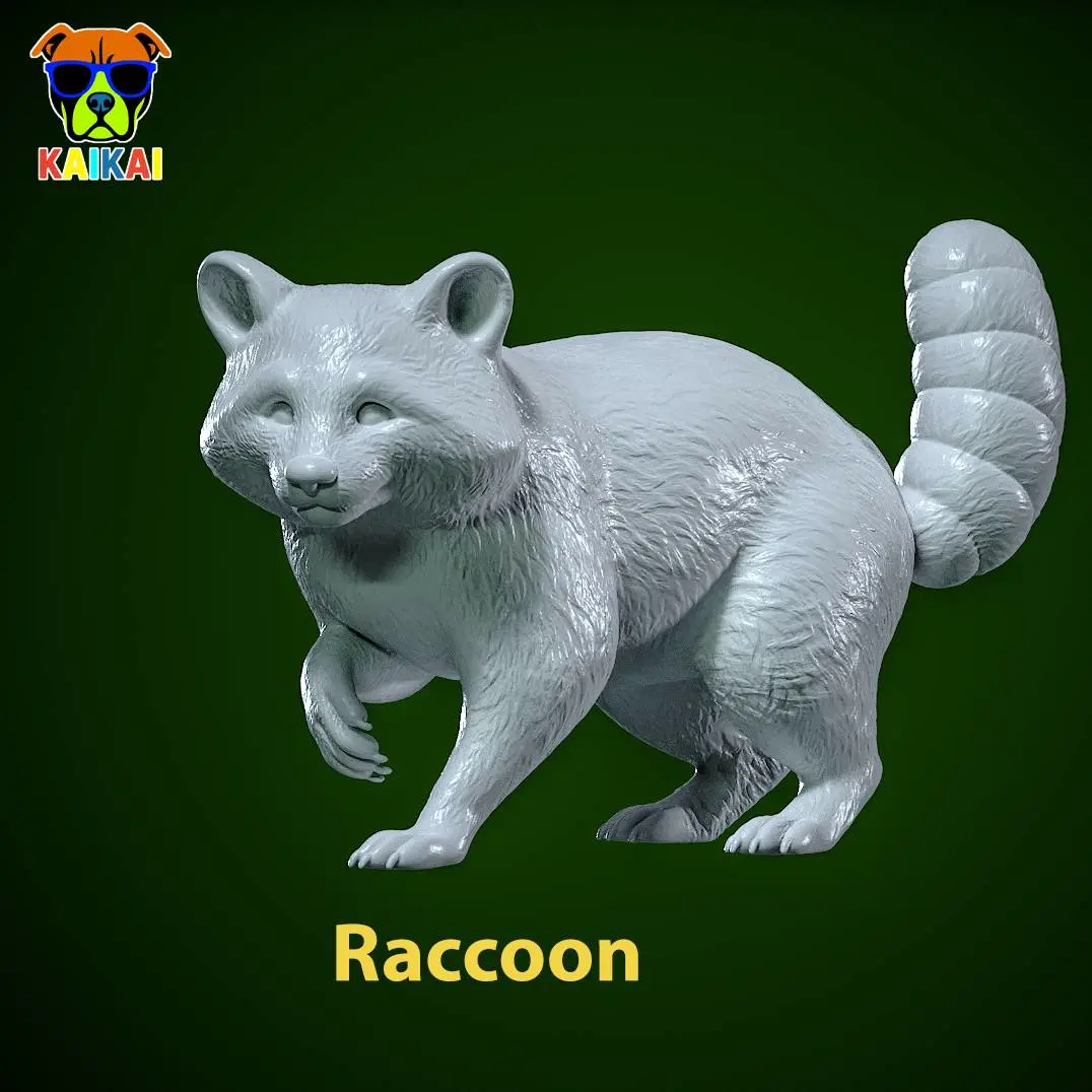 Characters & Creatures STL Download - Raccoon species model - 3D ...