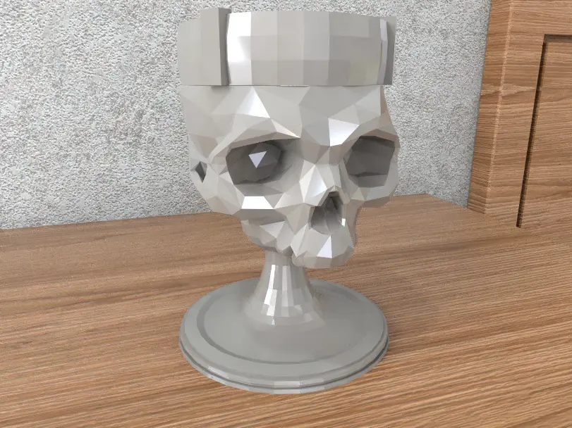 Totenkopf Tasse Lowpoly