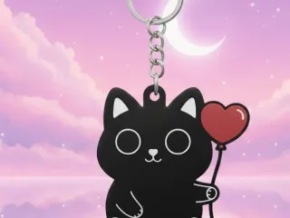 Black CaT Keychain #1